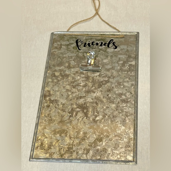 7x12 Silver Hanging Metal Clip Board Picture Memo Holder Dorm Teen Room Decor - Picture 2 of 3